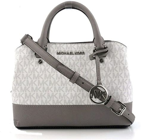 michael kors purse grey and white|Michael Kors grey shoulder bag.